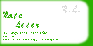 mate leier business card